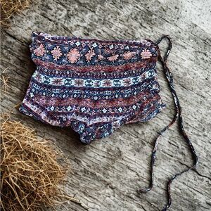 Cotton Candy Vibrant Multicolor Fabric Beach Shorts